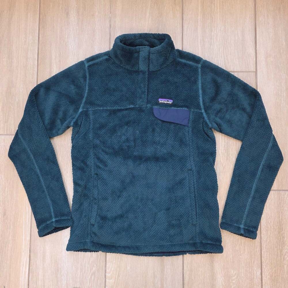 Patagonia Re Tool Snap T Fleece Pullover Womens Small Green Polartec Cozy